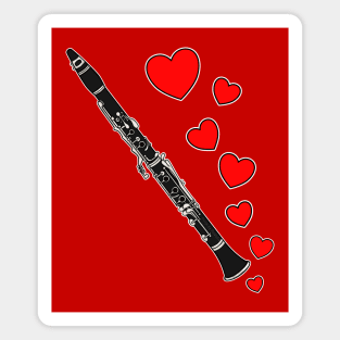 Valentines Day Clarinet Player Clarinetist Anniversary Wedding Musician Magnet